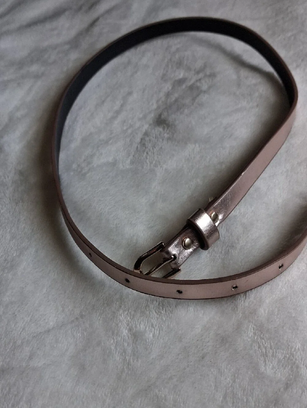 Girl's Slim Leather Belts - Black, Pink, Gray, Multicolor